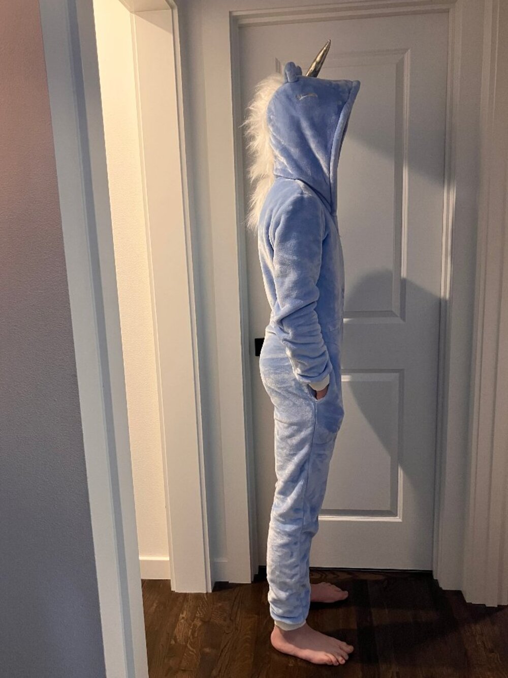 Ti Dream Adult Light Blue Unicorn Kigurumi Onesie Halloween Costume - Size S